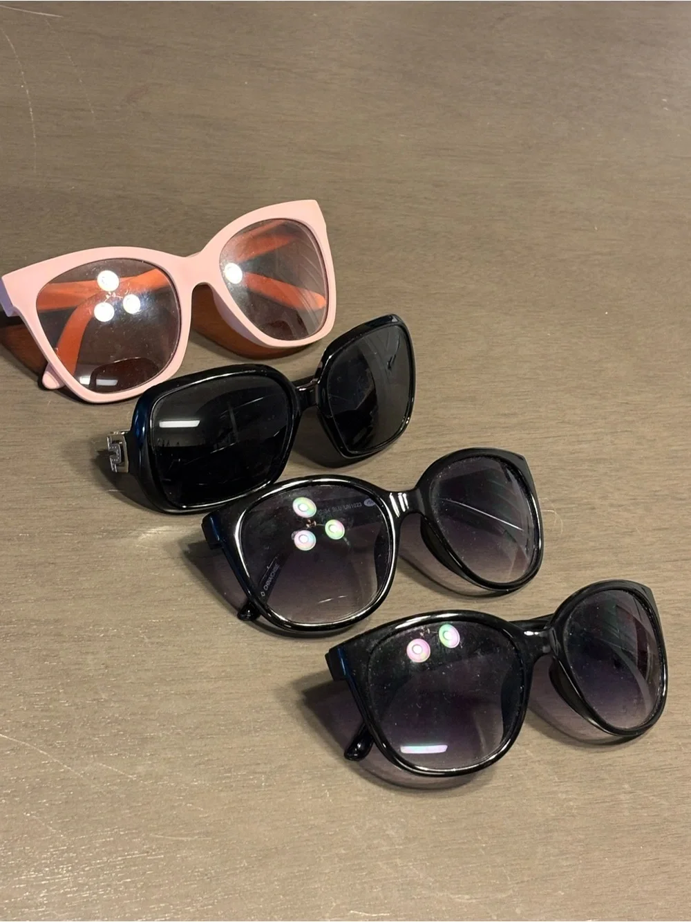 4 Sunglasses Pack - Pink & Black Frames